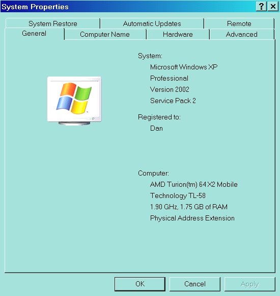 Aspire with XP specifications